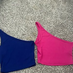 Pink and blue SHEIN tops